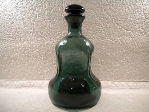 klukflaske grøn med spilledåse 24 cm